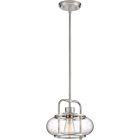 Quoizel One Light Mini Pendant Trilogy in Brushed Nickel