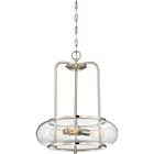 Quoizel Three Light Pendant Trilogy in Brushed Nickel