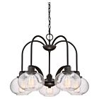 Quoizel Five Light Chandelier Trilogy in Old Bronze