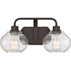 Trilogy 2-Light Bathroom Vanity Light Fixture in Old Bronze