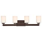 Taylor 4-Light Bathroom Vanity Light Fixture in Western Bronze