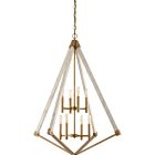 Quoizel Eight Light Foyer Pendant Viewpoint in Weathered Brass