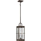 Quoizel Two Light Outdoor Hanging Lantern Ward in Gilded Bronze