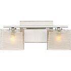 Quoizel Two Light Bath Fixture Westcap in Brushed Nickel