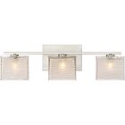 Quoizel Three Light Bath Fixture Westcap in Brushed Nickel