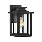 Quoizel One Light Outdoor Wall Lantern Wakefield in Earth Black