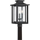 Quoizel Three Light Outdoor Post Lantern Wakefield in Earth Black