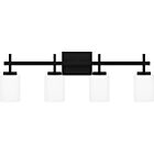 Wilburn 4-Light LED Bathroom Vanity Light in Matte Black