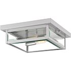 Quoizel Two Light Flush Mount Westover in Stainless Steel