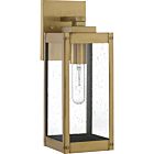 Quoizel One Light Outdoor Wall Lantern Westover in Antique Brass