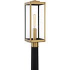 Quoizel One Light Outdoor Post Mount Westover in Antique Brass