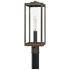 Quoizel One Light Outdoor Post Mount Westover in Industrial Bronze