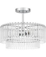 Three Light Semi Flush Mount by Quoizel