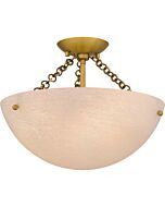 Three Light Semi Flush Mount by Quoizel