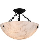 Three Light Semi Flush Mount by Quoizel