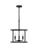 Quoizel Three Light Pendant Abner in Matte Black