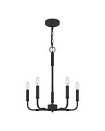 Quoizel Five Light Chandelier Abner in Matte Black