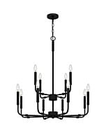 Quoizel 12 Light Chandelier Abner in Matte Black