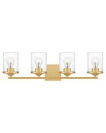 Quoizel Four Light Bath Abner in Aged Brass