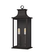 Quoizel Two Light Outdoor Wall Mount Abernathy in Old Bronze