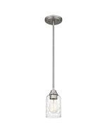 Quoizel One Light Mini Pendant Acacia in Brushed Nickel