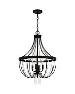 Quoizel Four Light Pendant Adelaide in Matte Black