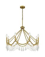 Quoizel Eight Light Chandelier Airedale in Aged Brass