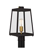 Quoizel One Light Outdoor Post Mount Amberly Grove in Western Bronze