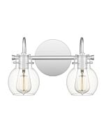 Quoizel Andrews 2 Light Bathroom Vanity Light in Polished Chrome