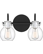 Quoizel Andrews 2 Light Bathroom Vanity Light in Earth Black