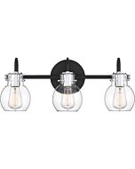 Quoizel Andrews 3 Light Bathroom Vanity Light in Earth Black