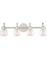 Quoizel Andrews 4 Light Bathroom Vanity Light in Antique Nickel