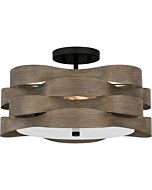 Quoizel Two Light Semi Flush Mount Appleton in Matte Black