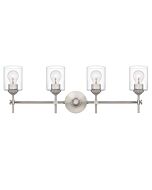 Aria 4-Light Bathroom Vanity Light in Brushed Nickel