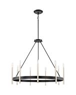 Quoizel Anthem 9 Light 29 Inch Transitional Chandelier in Mystic Black