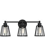 Quoizel Three Light Bath Fixture Atticus in Earth Black