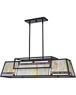 Quoizel Atwater 4 Light 39 Inch Kitchen Island Light in Matte Black