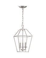 Quoizel Aviary 3 Light 17 Inch Transitional Chandelier in Brushed Nickel