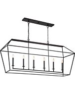 Quoizel Aviary 6 Light 54 Inch Kitchen Island Light in Palladian Bronze