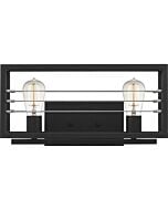 Awendaw 2-Light Bathroom Vanity Light in Matte Black