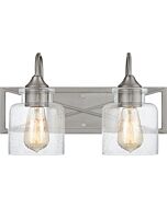 Bartley 2-Light Bathroom Vanity Light in Brushed Nickel