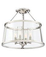 Quoizel Barlow 4 Light 16 Inch Ceiling Light in Polished Nickel