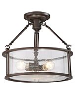 Quoizel Buchanan 3 Light 16 Inch Ceiling Light in Western Bronze