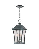 Bardstown 3-Light Outdoor Hanging Lantern in Aged Verde