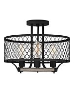 Benton 3-Light Semi-Flush Mount in Distressed Iron