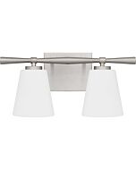 Brindley 2-Light Bathroom Vanity Light in Brushed Nickel