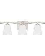 Brindley 3-Light Bathroom Vanity Light in Brushed Nickel