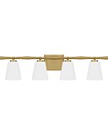 Brindley 4-Light Bathroom Vanity Light in Aged Brass