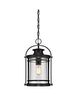 Quoizel One Light Mini Pendant Booker in Mystic Black