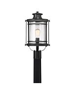 Quoizel Booker 11 Inch Outdoor Post Light in Mystic Black